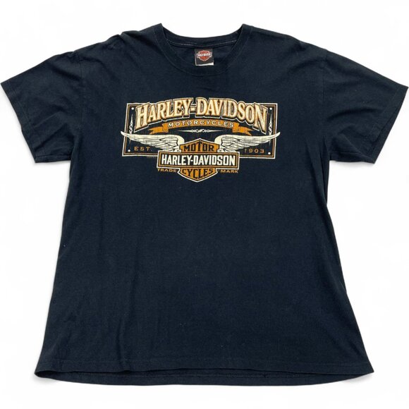 Harley Davidson Bud's Indiana Dealer Motorcycle Biker T-Shirt Men's XL - Picture 1 of 7